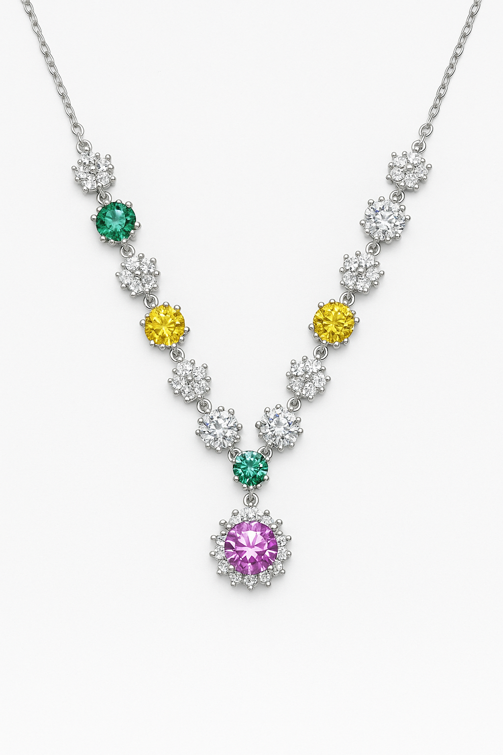 Aurora Grandeur Moissanite Pendant Necklace