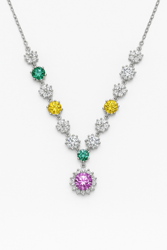 Aurora Grandeur Moissanite Pendant Necklace